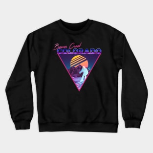 Retro Vaporwave Ski Mountain | Beaver Creek Colorado | Shirts, Stickers, and More! Crewneck Sweatshirt